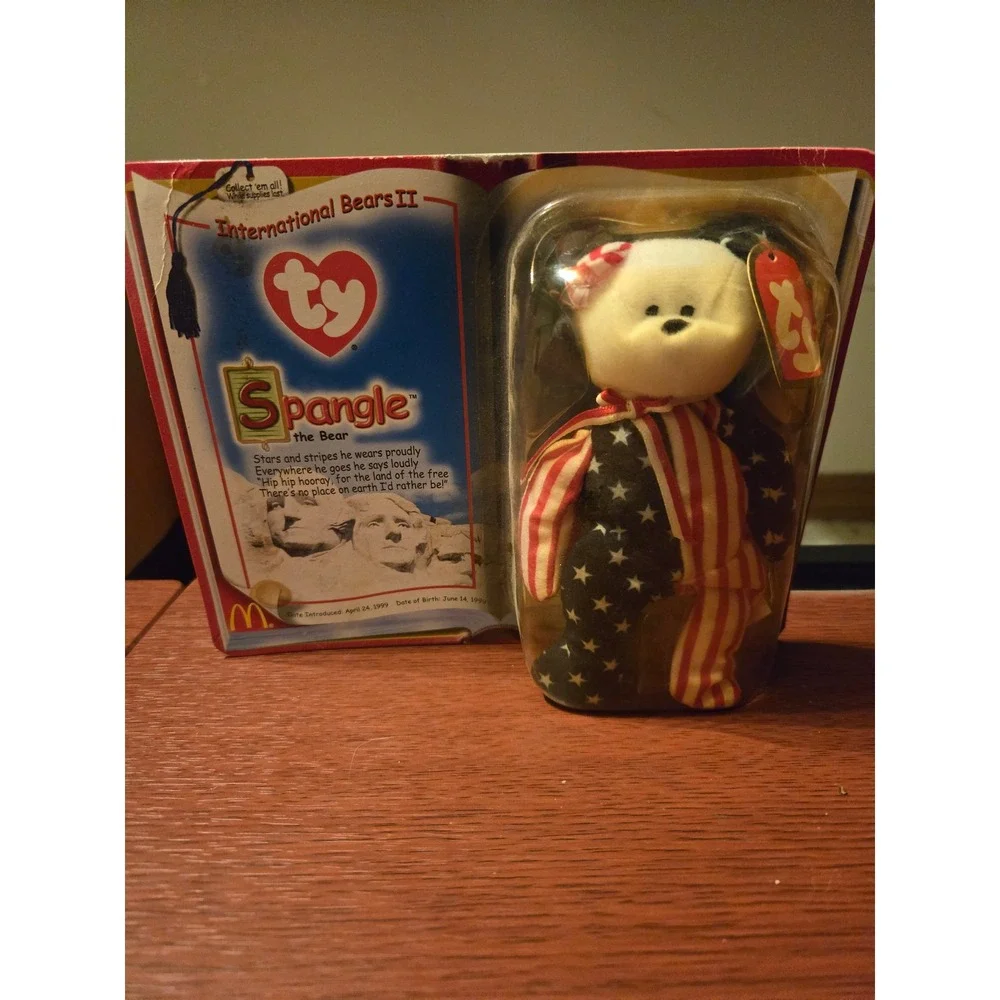 Ty‎ McDonalds Teenie Beanie Babies Spangle the Bear 1999 International Bears II